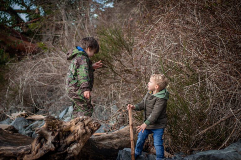 children exploring at coles bay regional park by alyssa orrego photograph lifestyle photoshoot